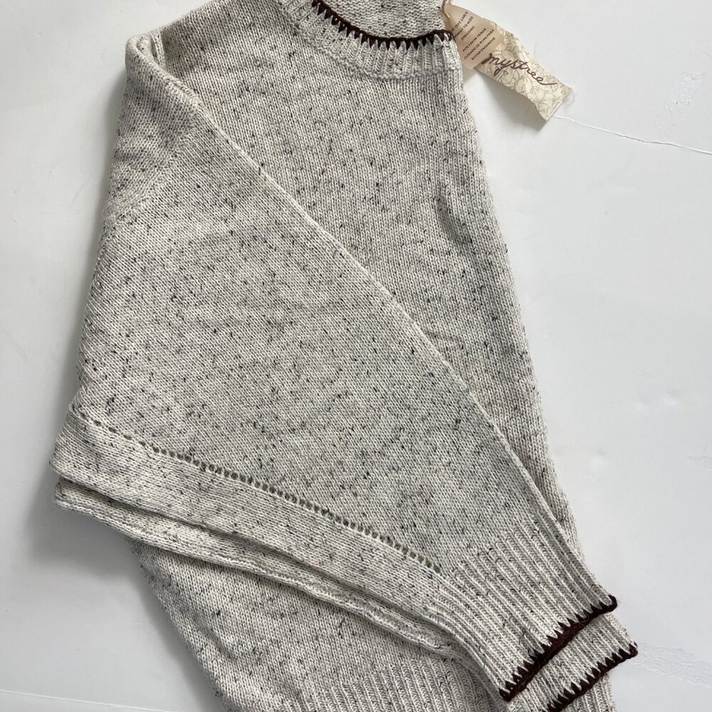 MYSTREE warm sweater Women Size M Gray/brown long sleeve sweater Women tops